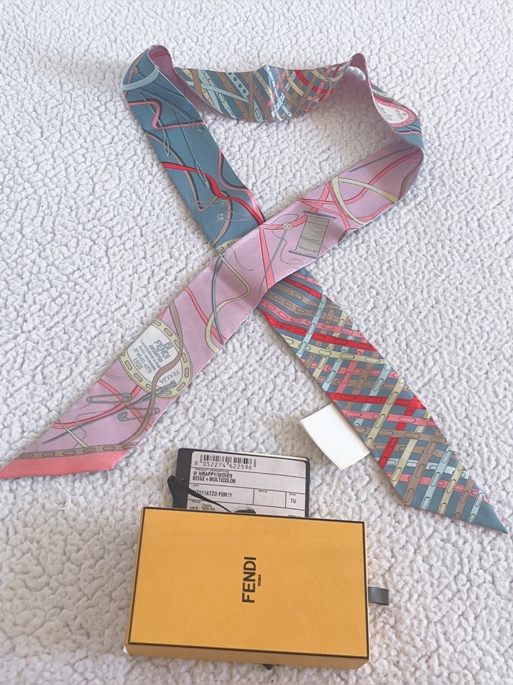 Fendi Silk Wrappy Scarf